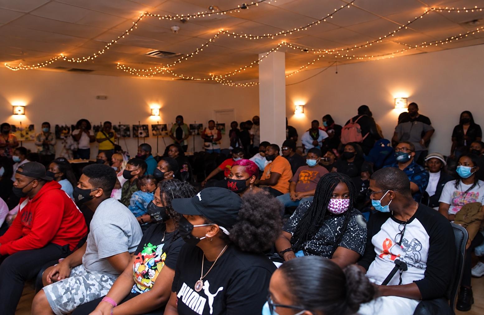 A full room at a community gathering